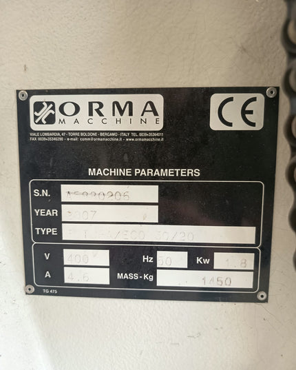 Strettoio idraulico ORMA MACCHINE ECO 30/20